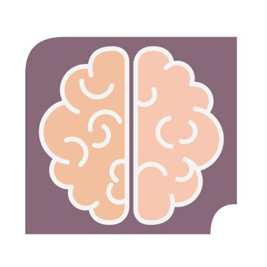 Vektör beyin simgesini daire degrade tarzı