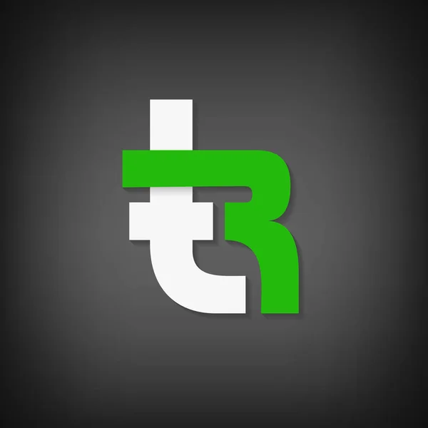 Rt letters logo vector design — Stock Vector