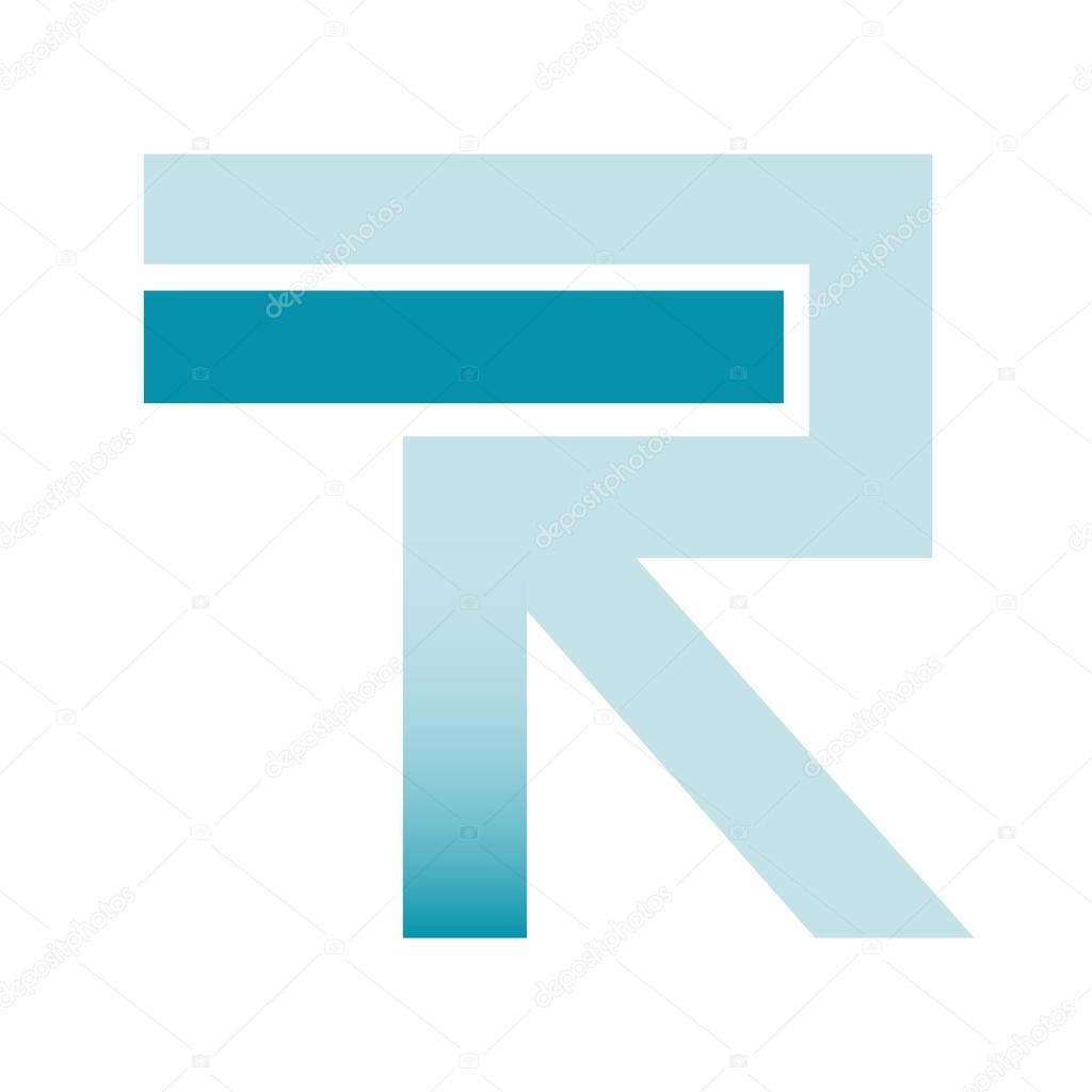Tr letters vector logo design