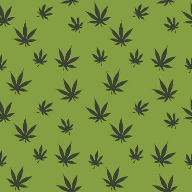 Indica ve sativa esrar sorunsuz vektör desen bırakır