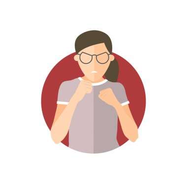 Saldırganlık ifade, kız saldırı, dövüş. Düz vektör simgesi