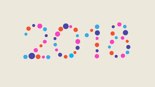 2018 confettis composé numéro vectoriel Nouvel An — Image vectorielle