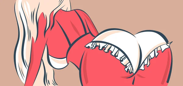Сексуальні чорти дівчина еротичні сідниці, Векторні ілюстрації — стоковий вектор