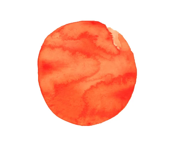 Cercle aquarelle rouge isolé sur blanc. drapeau du Japon — Photo