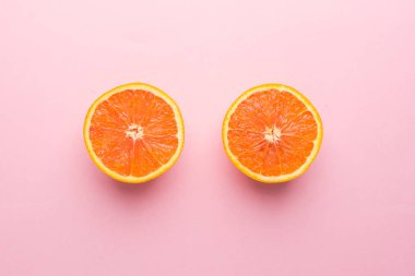 Yaratıcı kavramı. Işık üzerinde iki Turuncu pembe Pastel arka plan, için