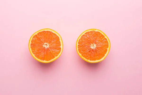 Yaratıcı kavramı. Işık üzerinde iki Turuncu pembe Pastel arka plan, için