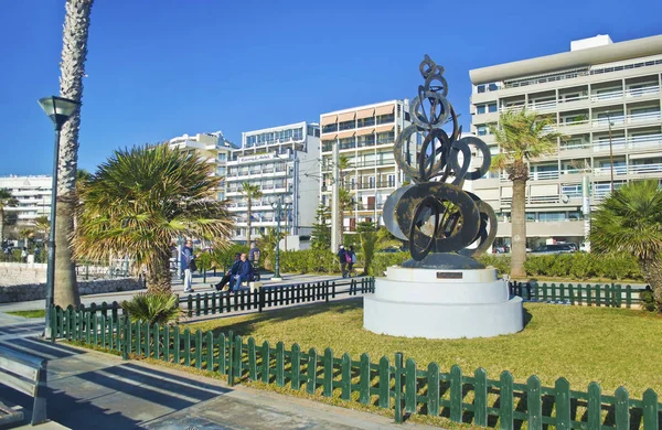 Passarela à beira-mar no Palaio Faliro Grécia — Fotografia de Stock