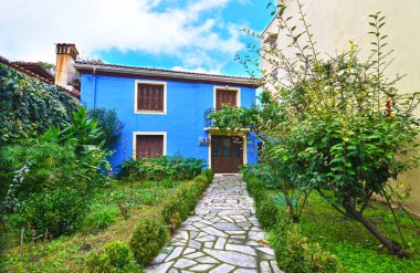 eski şehir Varousi Trikala Yunanistan, geleneksel ev