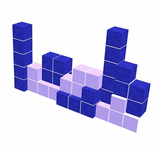 Game Bricks Tetris Template. Color Pixel Blocks Editorial Stock