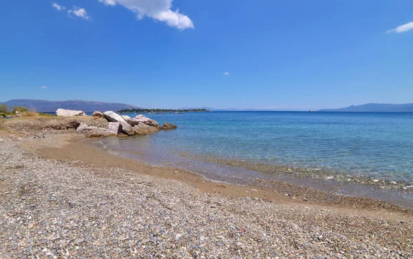 beach at Dream's island Eretria Euboea Greece
