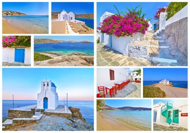 fotoğraf kolaj Sifnos Island Kiklad Adaları Yunanistan