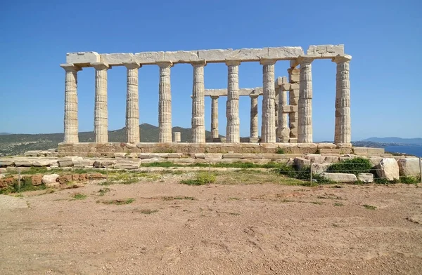 Templo de Poseidón en Cabo Sounion Grecia — Foto de Stock