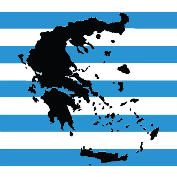 Griechenland Kartenvektor — Stockvektor