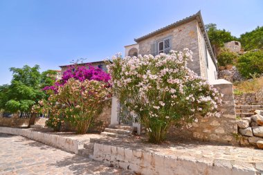 Hydra Adası Yunanistan evlerde