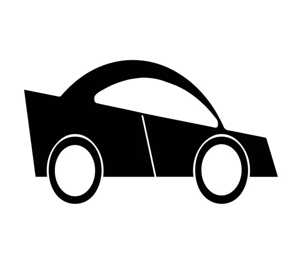 Vecteur voiture silhouette noire — Image vectorielle