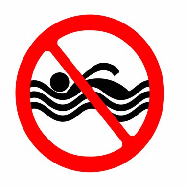 Yüzme yok vektör