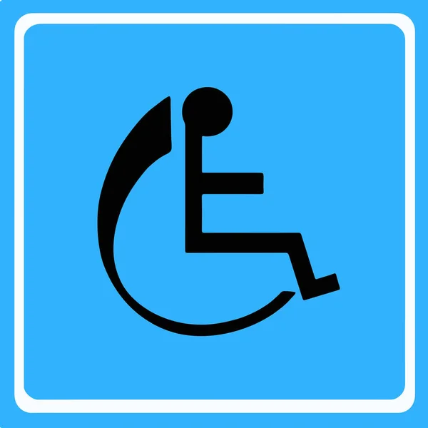 Cadeira de rodas vetor ícone desativado — Vetor de Stock