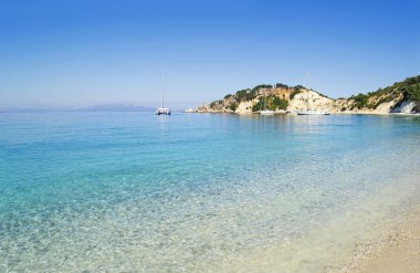 Ithaca Yunanistan kumsalda Gidaki