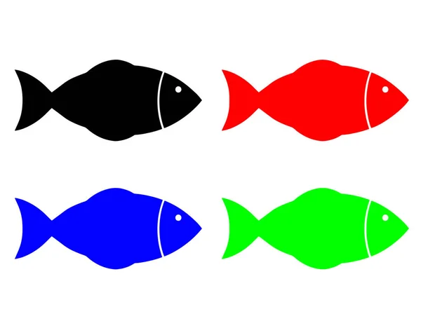 Fish in multiple colors vector — Stock Vector