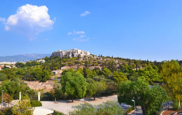Vista de la Acrópolis Atenas Grecia — Foto de Stock