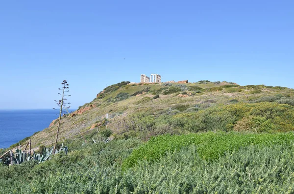 Tempio di Poseidone Sounion Grecia — Foto Stock