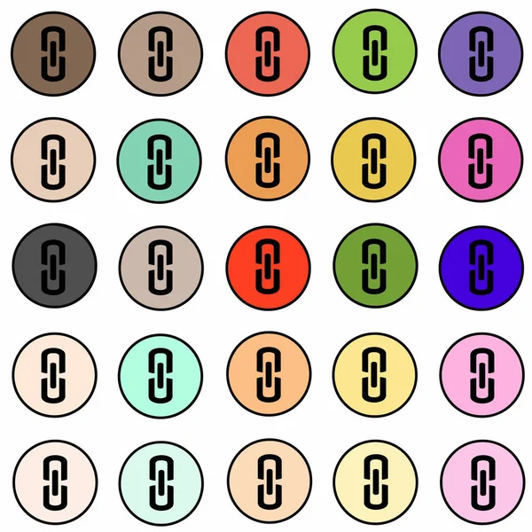 링크 연결 버튼-인터넷 웹사이트 아이콘 벡터의 집합 — 스톡 벡터