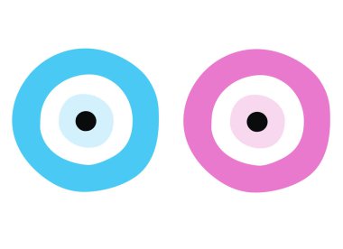 mavi ve pembe nazar - koruma simgesi