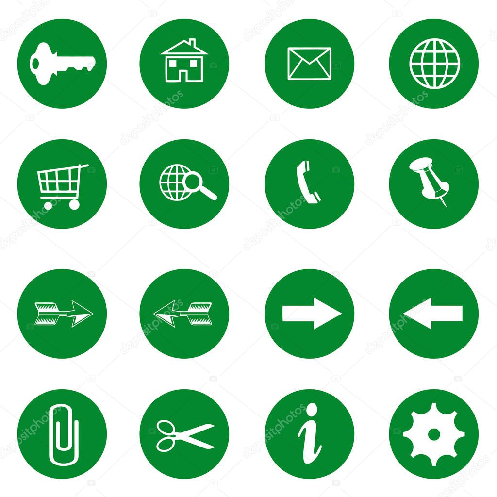 green website icons - internet buttons