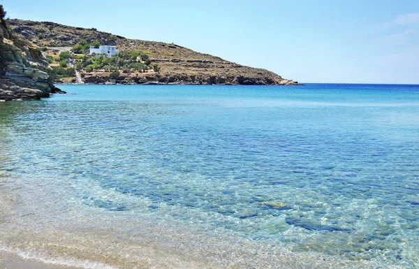 Batsi beach Andros island Greece — Stock Photo, Image