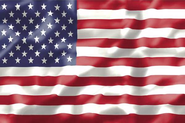 Vlnité americká vlajka — Stock fotografie