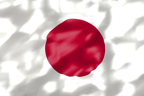 Wavy japanese flag — Stock Photo, Image