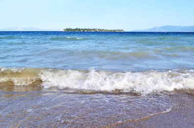 Eretria beach Euboea Yunanistan