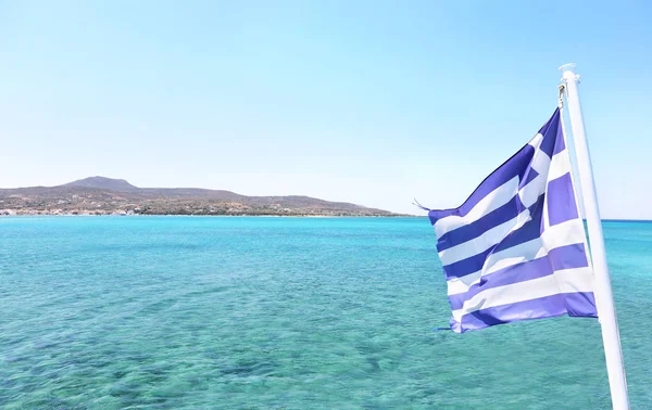 Ilha de Elafonisos vista do navio Lakonia Peloponnese Grécia — Fotografia de Stock