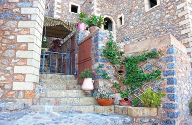 Monemvasia Lakonia Peloponnese Yunanistan Kalesi'nde