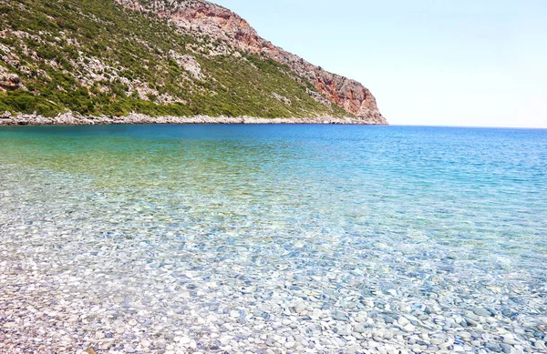 Paisagem da praia de Vlychada Lakonia Peloponnese Grécia — Fotografia de Stock