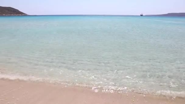 Simos beach Elafonisos Griekenland — Stockvideo