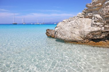 Voutoumi beach Antipaxos Adası Yunanistan