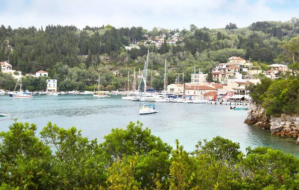 Landscape of Lakka village Paxos Greece — Stock Photo, Image