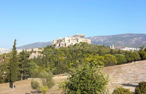 Paisaje de la Acrópolis del Partenón en Atenas Grecia — Foto de Stock