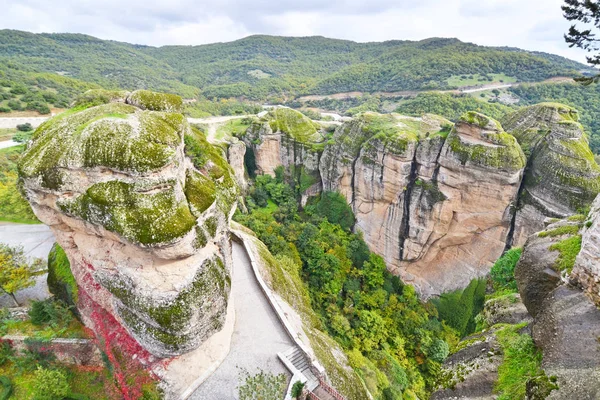 Krajobraz z Meteora Grecja — Zdjęcie stockowe