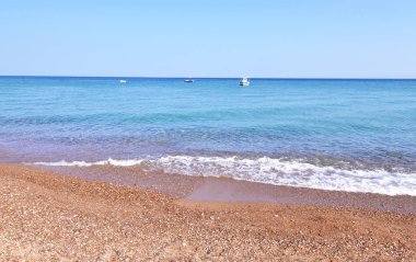 manzara Koroni Beach Messinia Mora Yunanistan