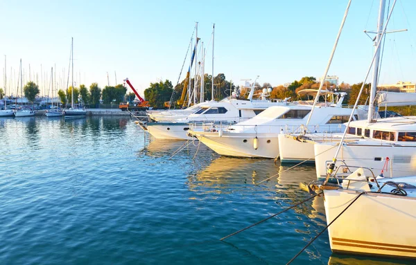 Landscape of Alimos marina in Attica Greece — Stock Photo, Image