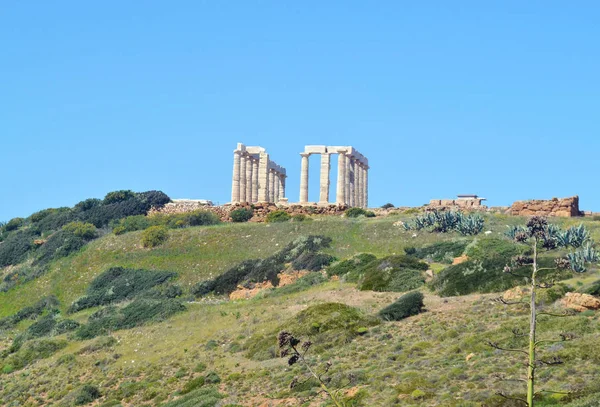 Tempio di Poseidone Capo Sounion Grecia — Foto Stock