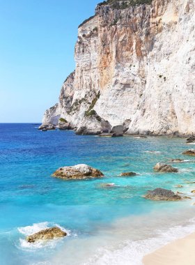Erimitis beach Paxos Adası Yunanistan