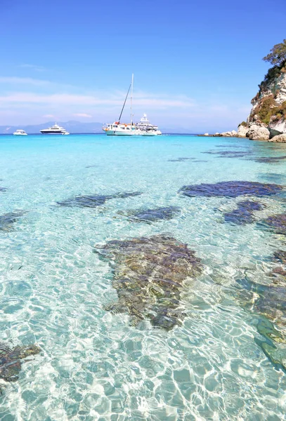 Antipaxos plaj manzara Yunanistan — Stok fotoğraf