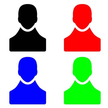 birden çok renk simgeler vektör insan figürü