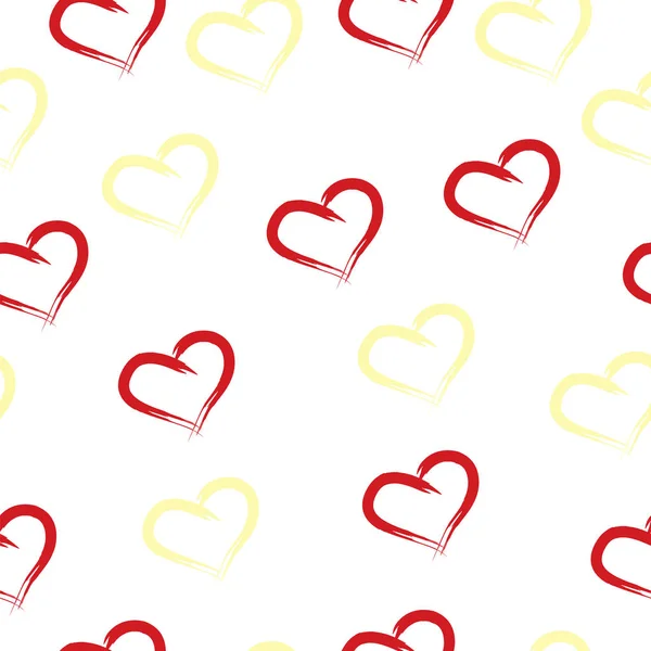 Patrón de azulejos sin costura con corazones - Tarjeta del día de San Valentín — Vector de stock