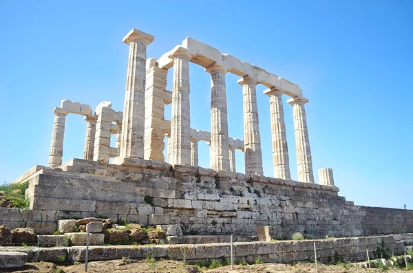 Tempel von Poseidon Sounion Griechenland — Stockfoto