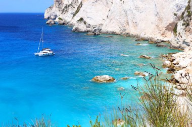 manzara Erimitis Beach Paxos İyonya Adaları Yunanistan