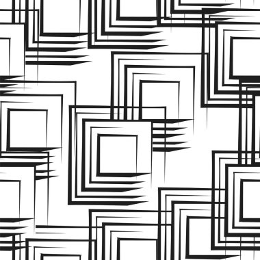 soyut kareler siyah ve beyaz ile Seamless Modeli